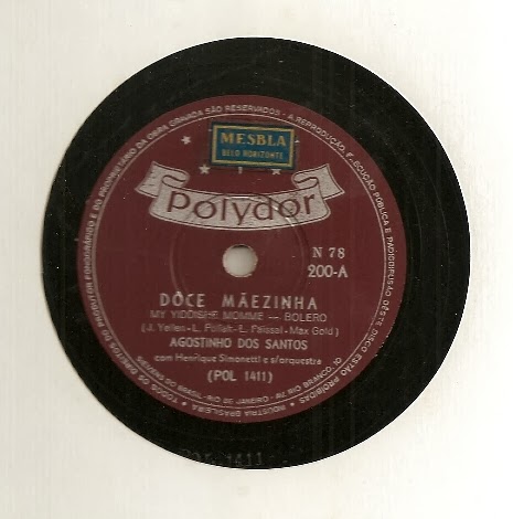 Agostinho dos Santos e Walter Forster – 78 RPM